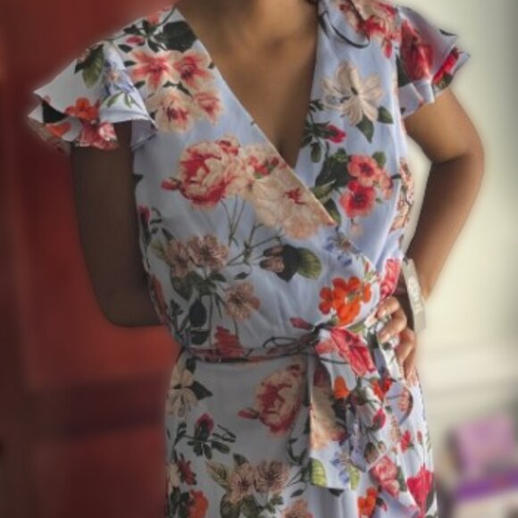 Vince Camuto Flowy Multicolor Floral Dress - Picture 1 of 8